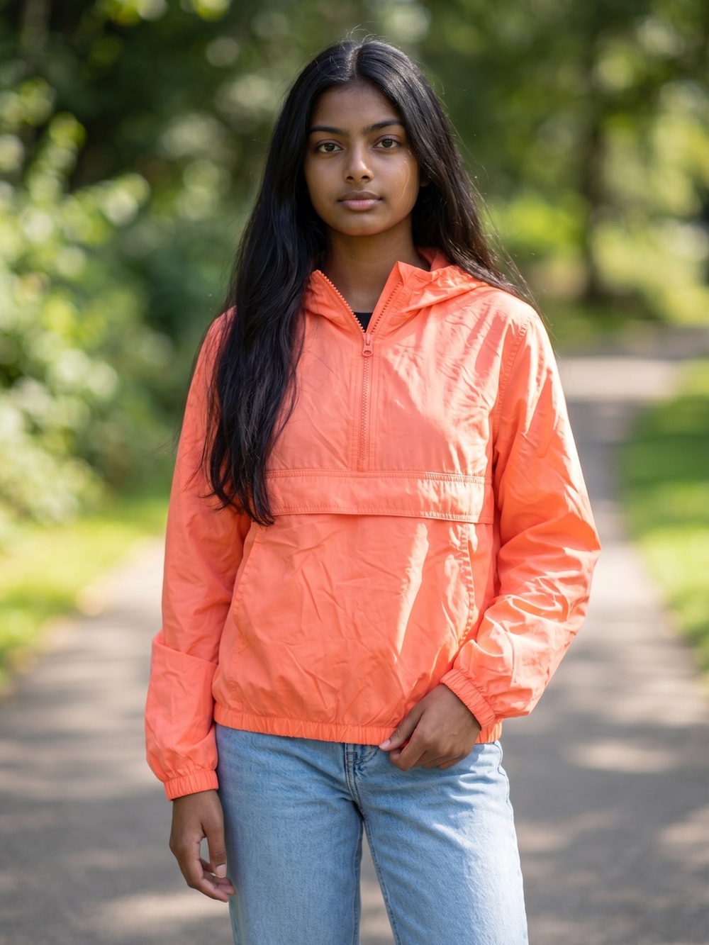 GAP Coral Lightweight Hooded Bomber Jacket